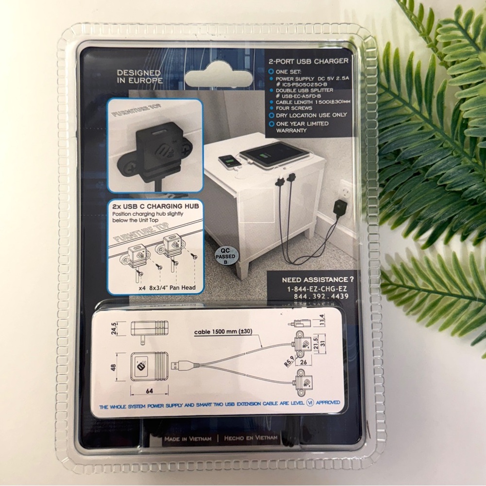 EZ Collection 2-Port USB Multiple Device Charger NWT - Picture 2 of 3